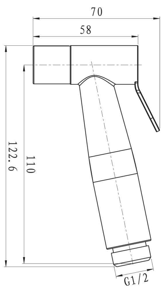 Гигиенический душ,  нержавеющая сталь, исполнение "Сатин" BB-BFS1-IN - Gidratop.ru изображение