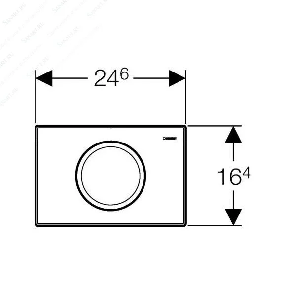 Клавиша Geberit Delta Type 11, 115.120.21.1, глянцевый хром - Gidratop.ru изображение