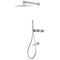 Душевая система ABBER Rund AF8717SP скрытого монтажа с изливом, сатин - Gidratop.ru изображение