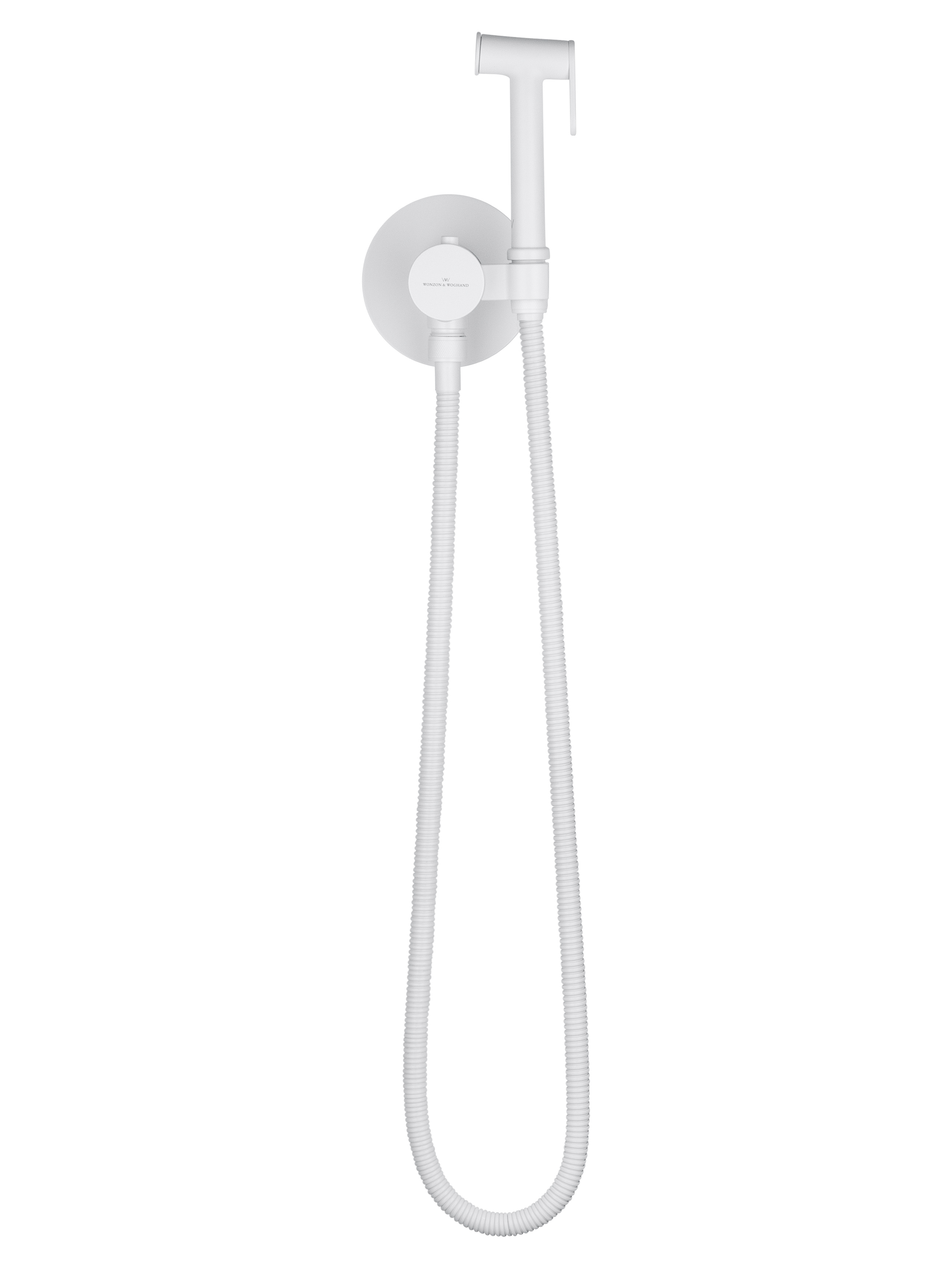 Смеситель с гигиеническим душем и термостатом встраиваемый WONZON & WOGHAND, Белый матовый (WW-88829909-MW) - Gidratop.ru изображение