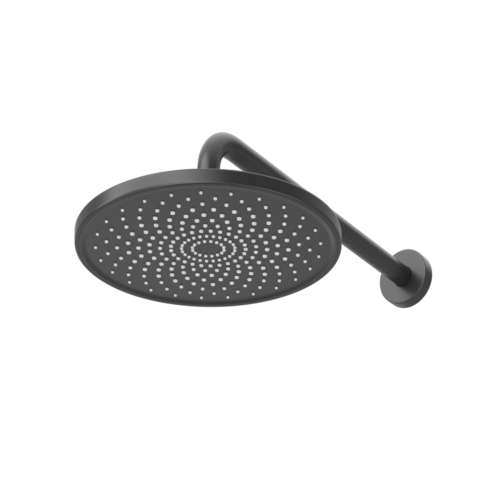 RELAX-DSET-NOP Душевой комплект встраиваемый (смеситель встраиваемый, верхний душ, ручной душ со шлангом, штуцер с держателем), черный матовый - Gidratop.ru изображение