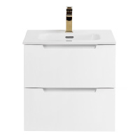ETNA База под раковину подвесная с двумя выкатными ящиками, с доводчиками, Bianco Opaco, 500x460x500, ETNA-500-2C-SO-BO - Gidratop.ru изображение