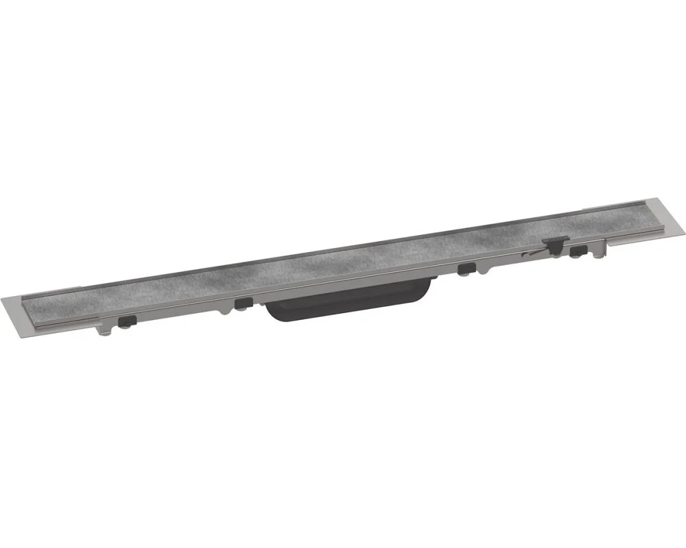 Решетка для дренажного канала Hansgrohe RainDrain Rock, 60-70 см, подрезная, под плитку, хром, 56029000 - Gidratop.ru изображение