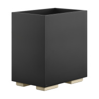 GESSI  INVERSO ACCESSORIES корзина для мусора черная, цвет: Warm Bronze Br PVD - Gidratop.ru изображение