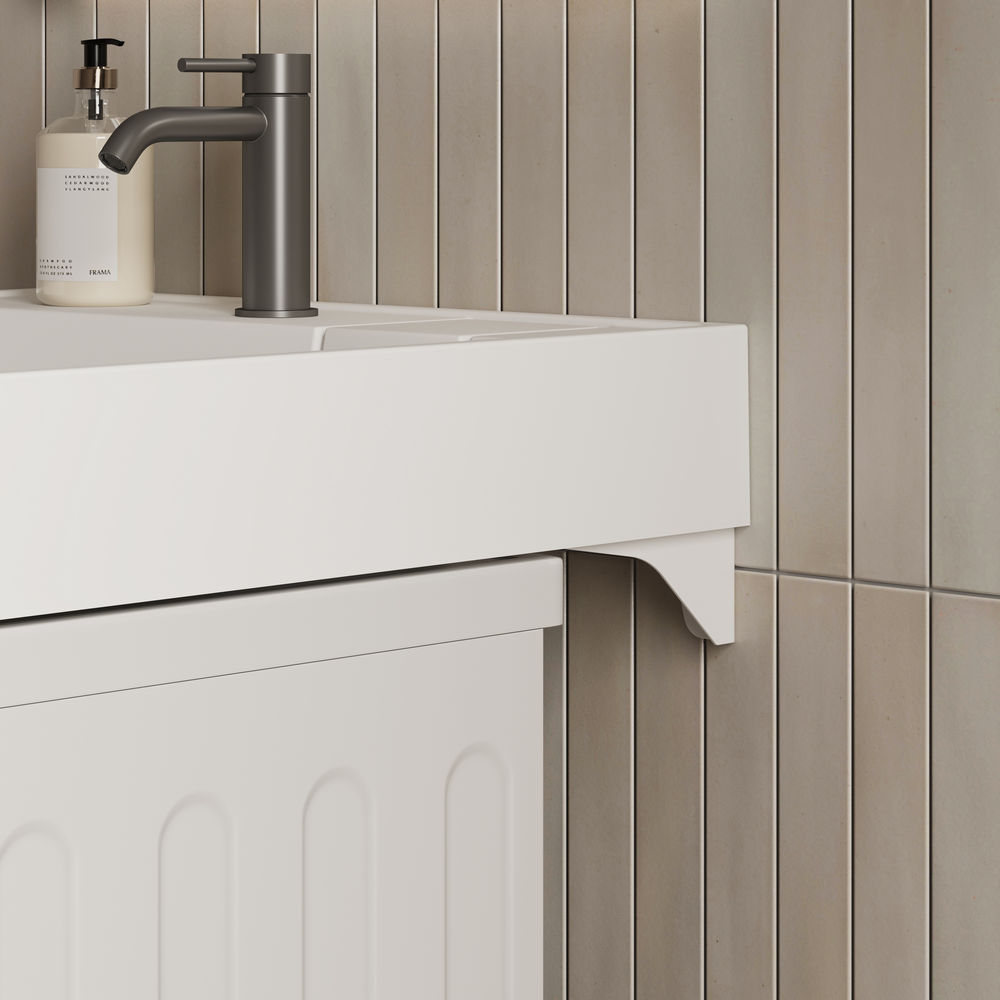 Раковина над стиральной машиной CERAMICANOVA Quattro 600x600x123 мм, с кронштейнами, белый, арт. CN0101 - Gidratop.ru изображение