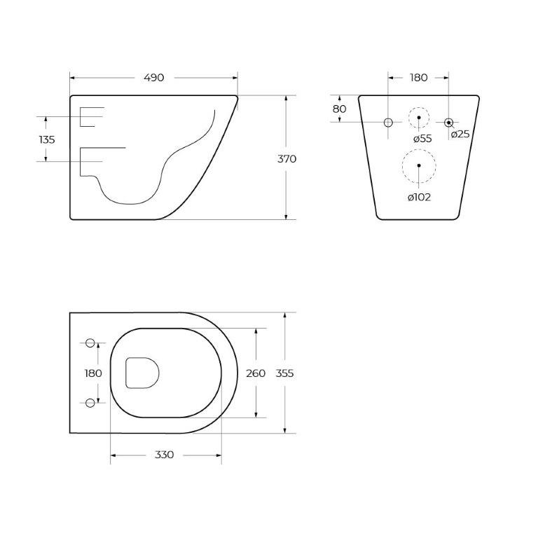 Унитаз подвесной безободковый BelBagno SFERA-R BB046CHR/BB870SC - Gidratop.ru изображение