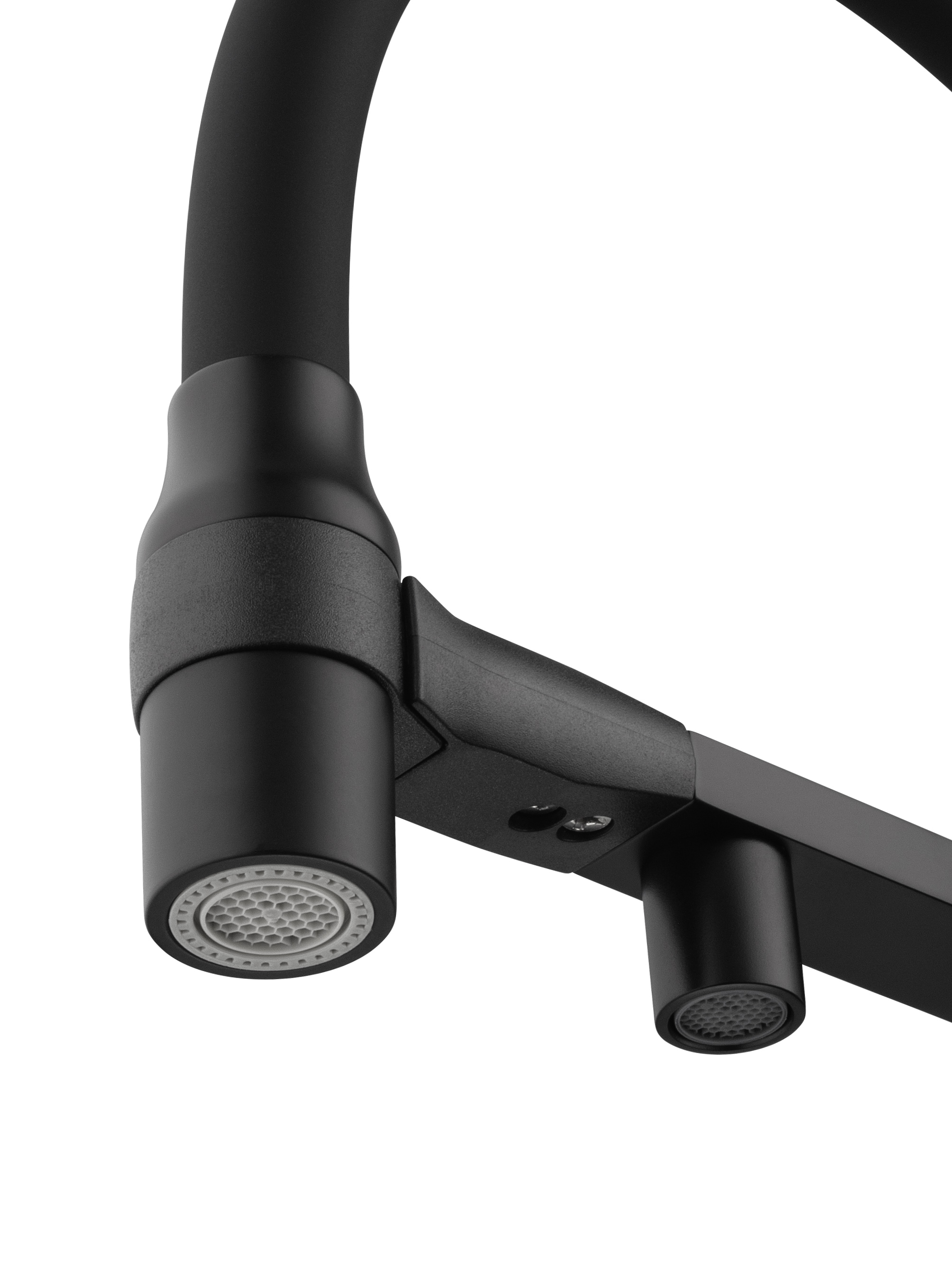 Смеситель для кухни с гибким изливом и подключением фильтра WONZON & WOGHAND, Черный матовый (WW-88458013-MB) - Gidratop.ru изображение