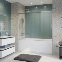 Душевая шторка на ванну CEZARES TANDEM-SOFT-VF-2-170/145-C-Cr-IV - Gidratop.ru изображение