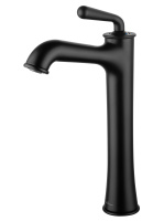 Смеситель для раковины высокий WONZON & WOGHAND STEAM, Черный матовый (WW-88239008-MB) - Gidratop.ru изображение