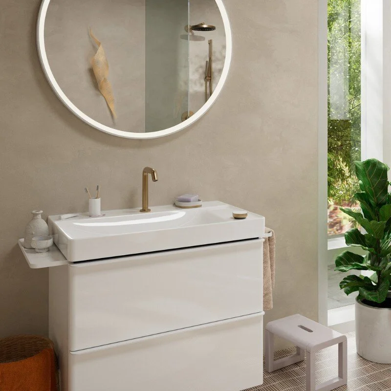 Смеситель для раковины Hansgrohe Tecturis S 73353140, с донным клапаном, цвет шлифованная бронза - Gidratop.ru изображение