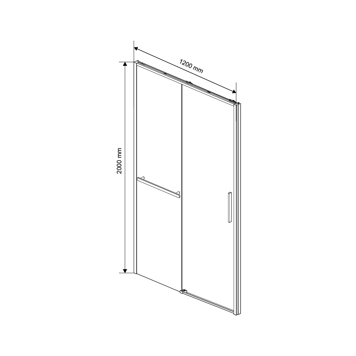 Душевая дверь Slim Soft VDS-1SS120CLB, 1200, черный, стекло прозрачное - Gidratop.ru изображение