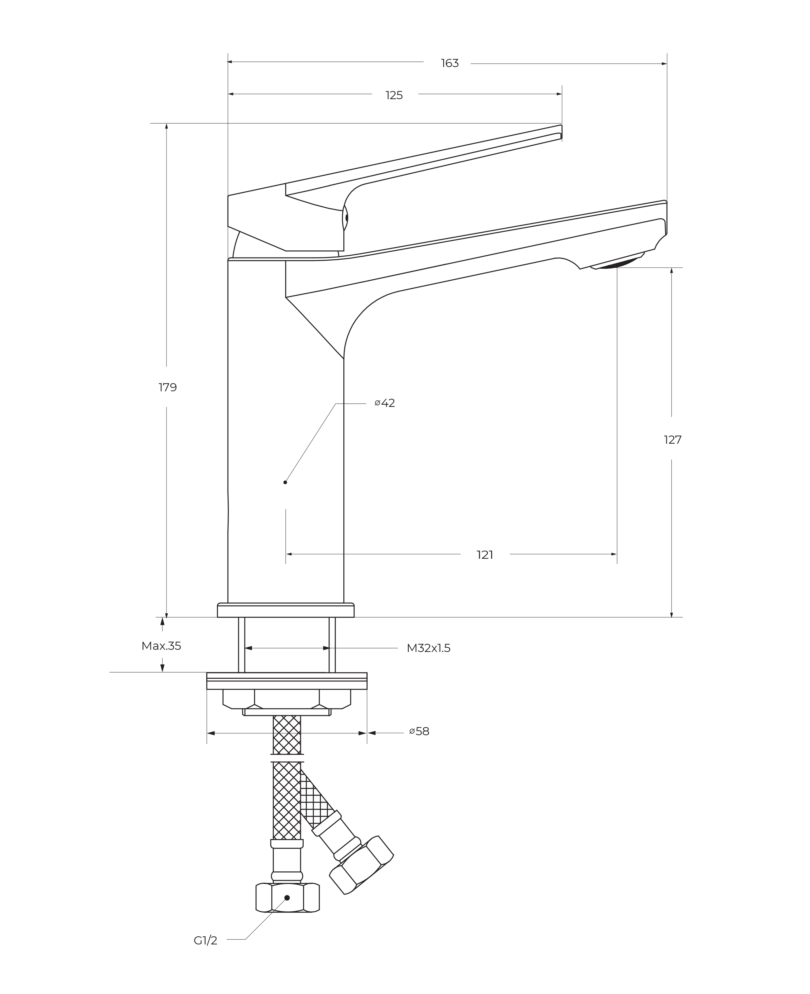 COMFORT-LS-01-W0 Смеситель для раковины однорычажный, без донного клапана, хром - Gidratop.ru изображение