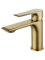 Смеситель для раковины WONZON & WOGHAND BRILLIANT, Брашированное золото (WW-88018079-BG) - Gidratop.ru изображение