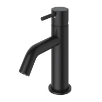 LEAF-LSM2-L-NOP Смеситель для раковины однорычажный, с донным клапаном, исполнение Чёрный матовый - Gidratop.ru изображение