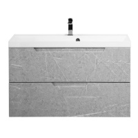 VITTORIA База под раковину подвесная с двумя выкатными ящиками, Toros Bianco, 900x450x570, VITTORIA-900-2C-SO-TB-P - Gidratop.ru изображение