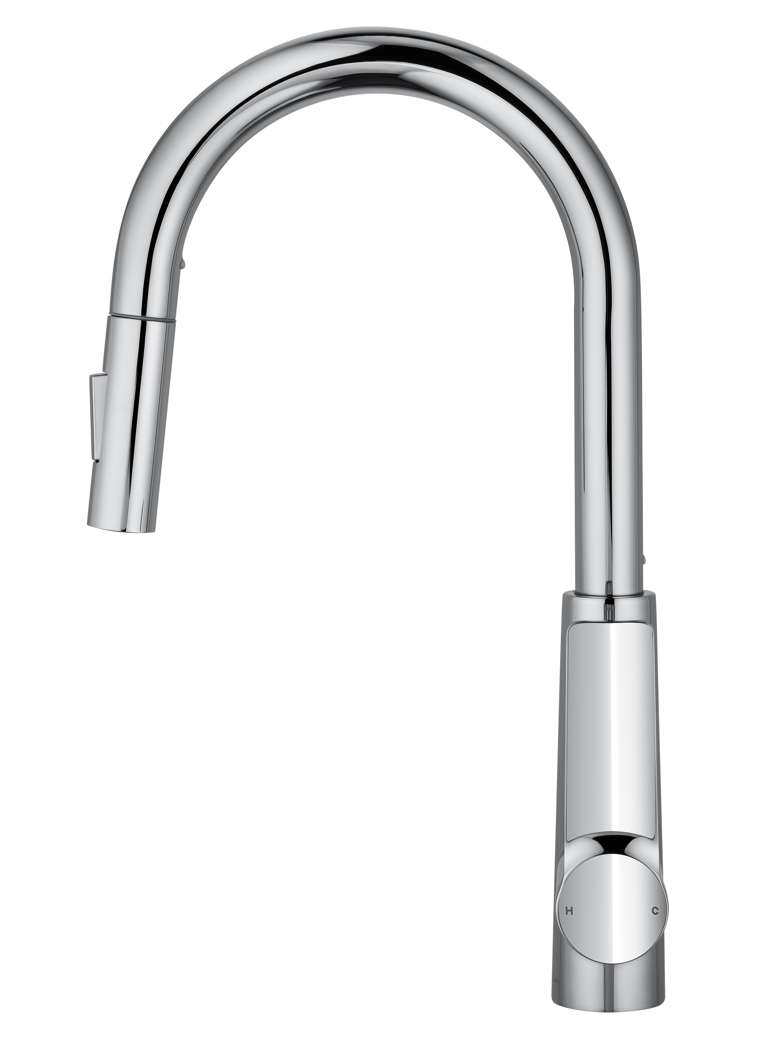 Смеситель для кухни с выдвижным изливом WONZON & WOGHAND, Хром (WW-A20782-CR) - Gidratop.ru изображение