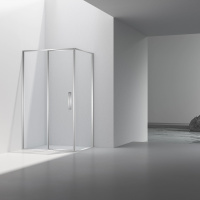 Душевой уголок Slim 8mm VSR-4SLP9012CL, 1200*900, хром, стекло прозрачное - Gidratop.ru изображение