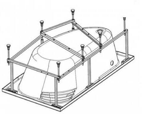 Монтажный комплект для ванны Santek Ибица 150x100 1.WH11.2.433