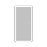 Зеркальный шкаф с одной распашной дверью, с двумя стеклянными полками, со встроенной подсветкой и сенсорным выключателем SPC-MAR-400/800-1A-LED-TCH, 12W, 220-240V, 400x800x150 - Gidratop.ru изображение