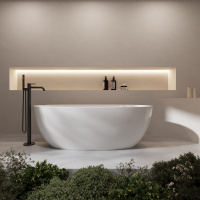 Ванна акриловая Vincea VBT-601-1700, 1700*800*580, цвет белый, щелевой перелив - Gidratop.ru изображение