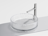 Умывальник чаша накладная круглая (прозрачная) Cristal 360x360x112мм