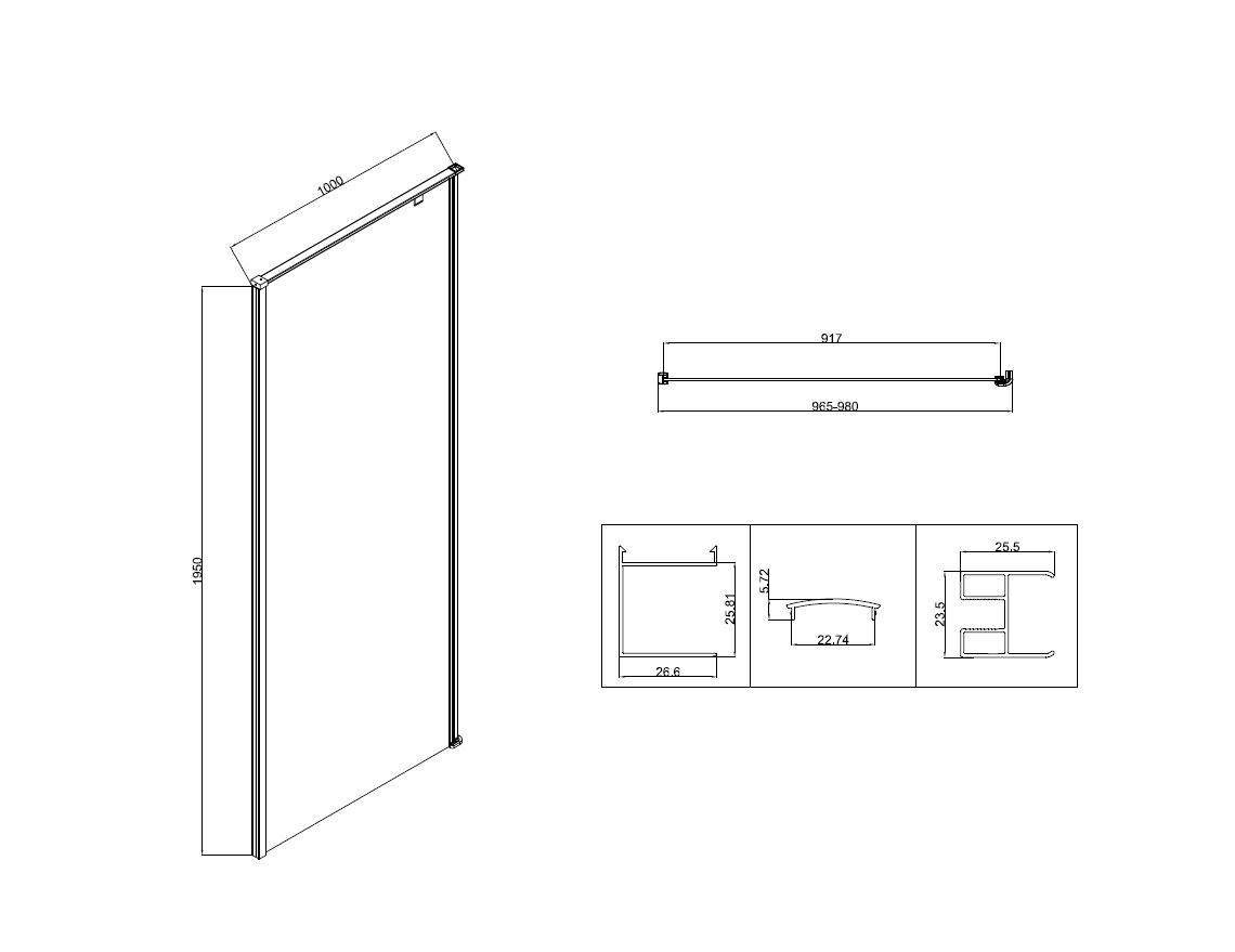 Душевой уголок Slim-N VSR-5SN1010CLB, 1000*1000, черный, стекло прозрачное - Gidratop.ru изображение