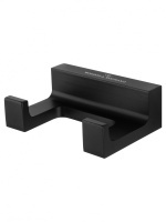 Двойной крючок для ванной WONZON & WOGHAND ECLIPSE, Черный (WW-9125-BL) - Gidratop.ru изображение