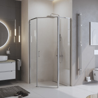 Душевой уголок BelBagno UNO-195-P-1-100-C-Cr - Gidratop.ru изображение