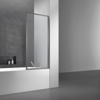 Душевая шторка на ванну VSB-41700CLGM, 700*1400, вороненая сталь, стекло прозрачное - Gidratop.ru изображение