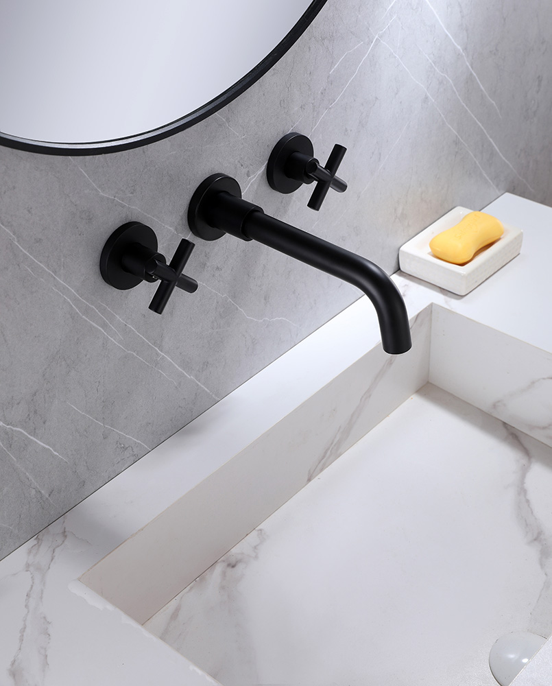 Смеситель ABBER Wasser Kreis AF81121B для раковины, черный матовый - Gidratop.ru изображение