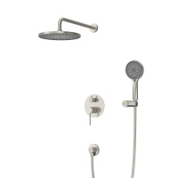RELAX-DSET-IN Душевой комплект встраиваемый (смеситель встраиваемый, верхний душ, ручной душ со шлангом, штуцер с держателем), сатин - Gidratop.ru изображение