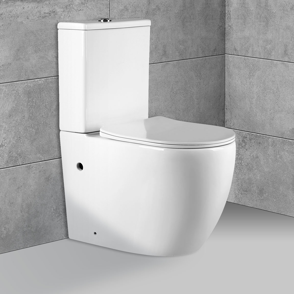 Унитаз-компакт Evo VT2-34 безободковый, белый, Geberit, ультратонкое сиденье soft-close, P-trap - Gidratop.ru изображение