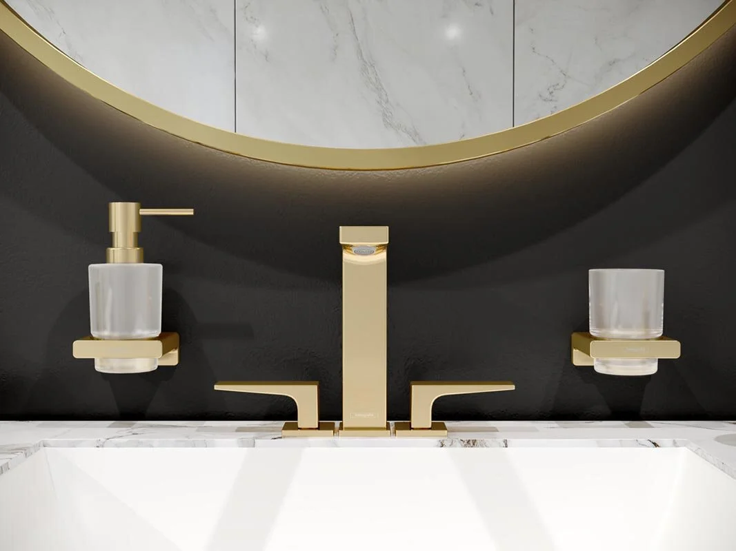 Смеситель Hansgrohe Metropol 32515990 для раковины 160, золото - Gidratop.ru изображение
