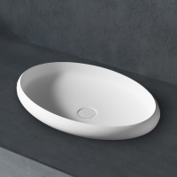 Раковина накладная ABBER Stein AS2614 белая матовая - Gidratop.ru изображение