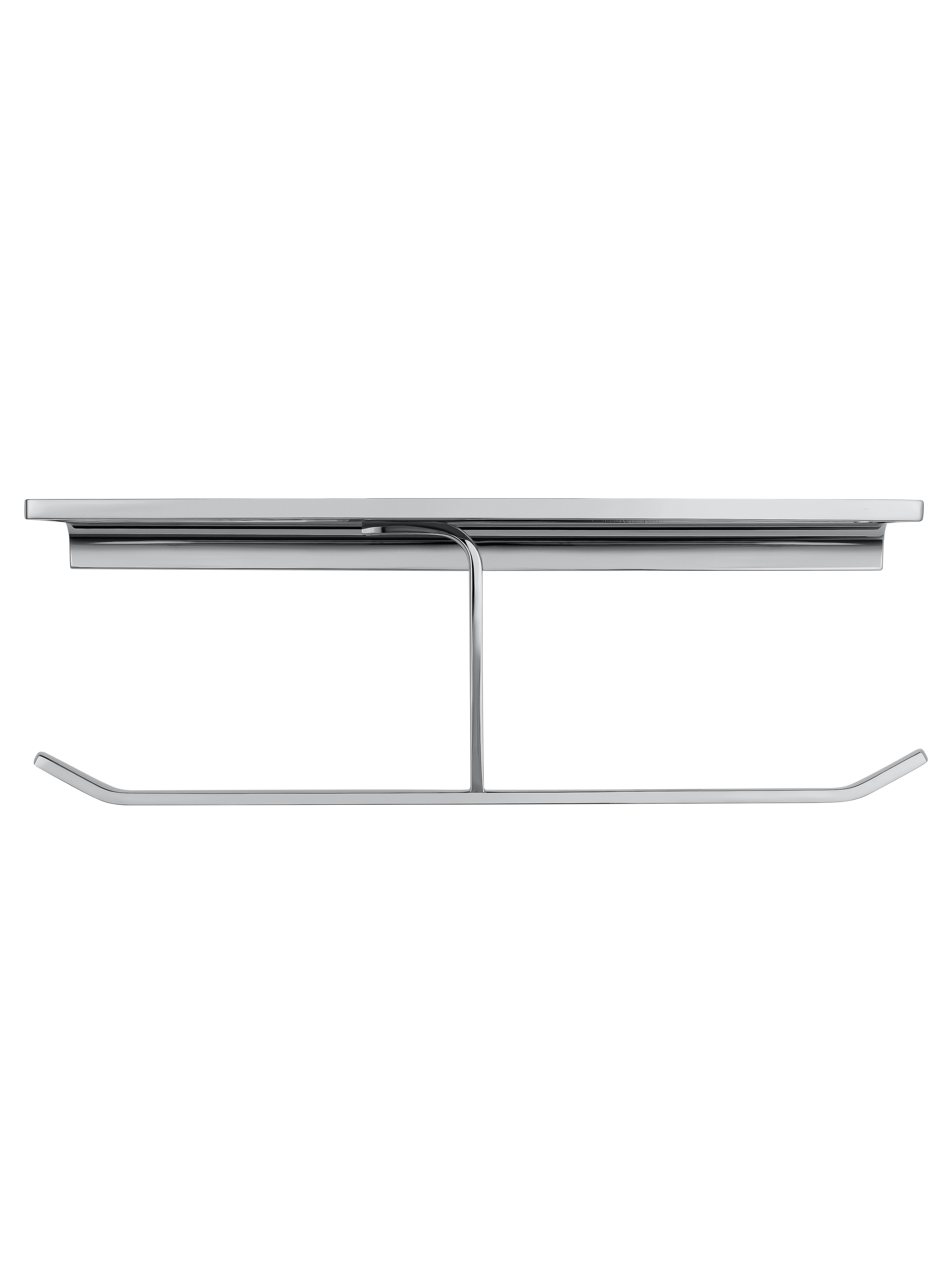 Двойной держатель для туалетной бумаги с полкой WONZON & WOGHAND ECLIPSE, Хром (WW-9156) - Gidratop.ru изображение