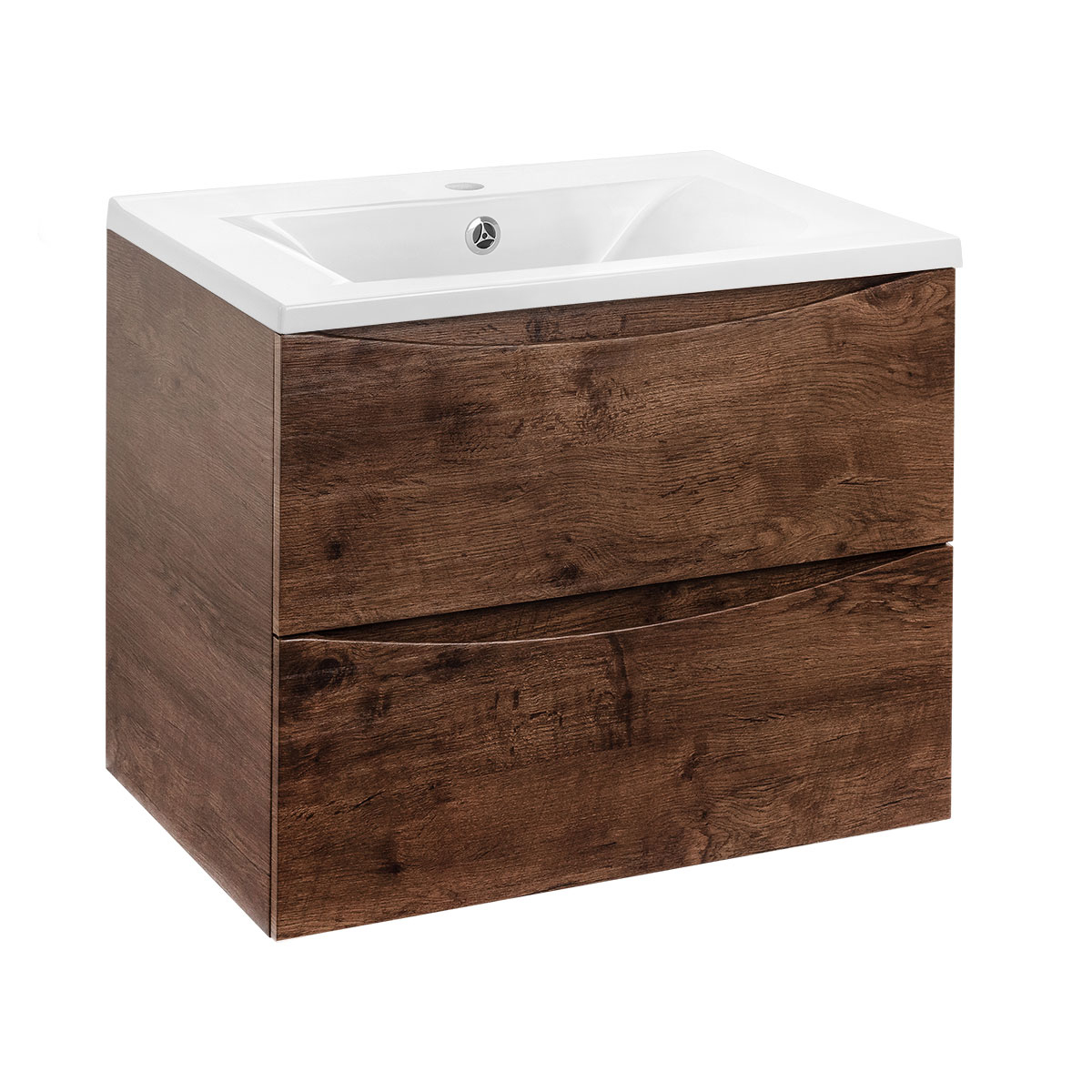 База под раковину Mia 600 подвесная, 2 выкатных ящика soft close, R.Wood - Gidratop.ru изображение