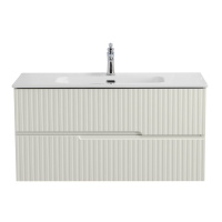 DUET-N База под раковину подвесная с двумя выкатными ящиками, альпака брашированная, 1000x457x500, DUET-N-1000-2C-SO-AS-P - Gidratop.ru изображение