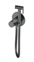 Смеситель с гигиеническим душем и термостатом встраиваемый WONZON & WOGHAND, Темный графит (WW-88829909-BGM) - Gidratop.ru изображение