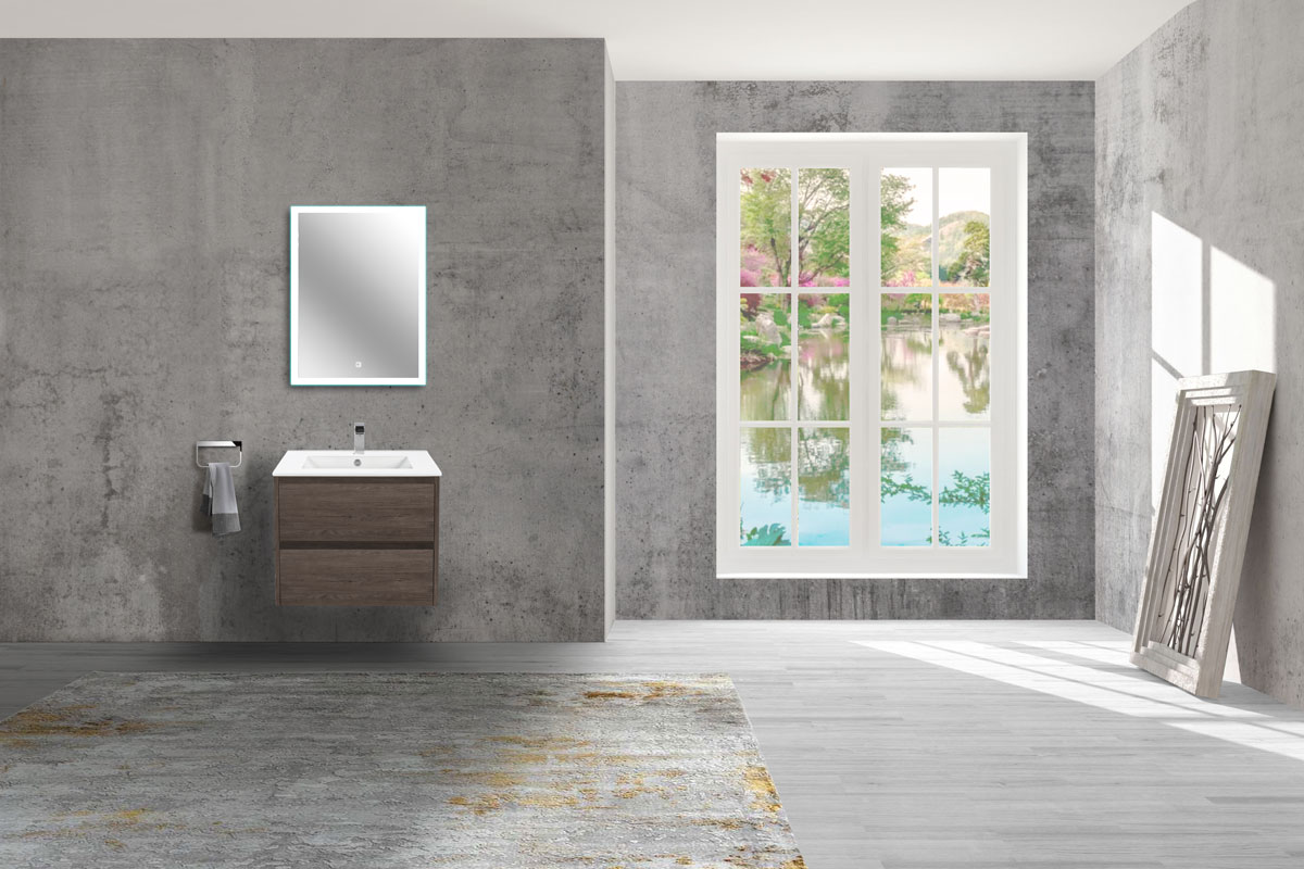 База под раковину Gio 600 подвесная, 2 выкатных ящика soft-close, R.Oak - Gidratop.ru изображение