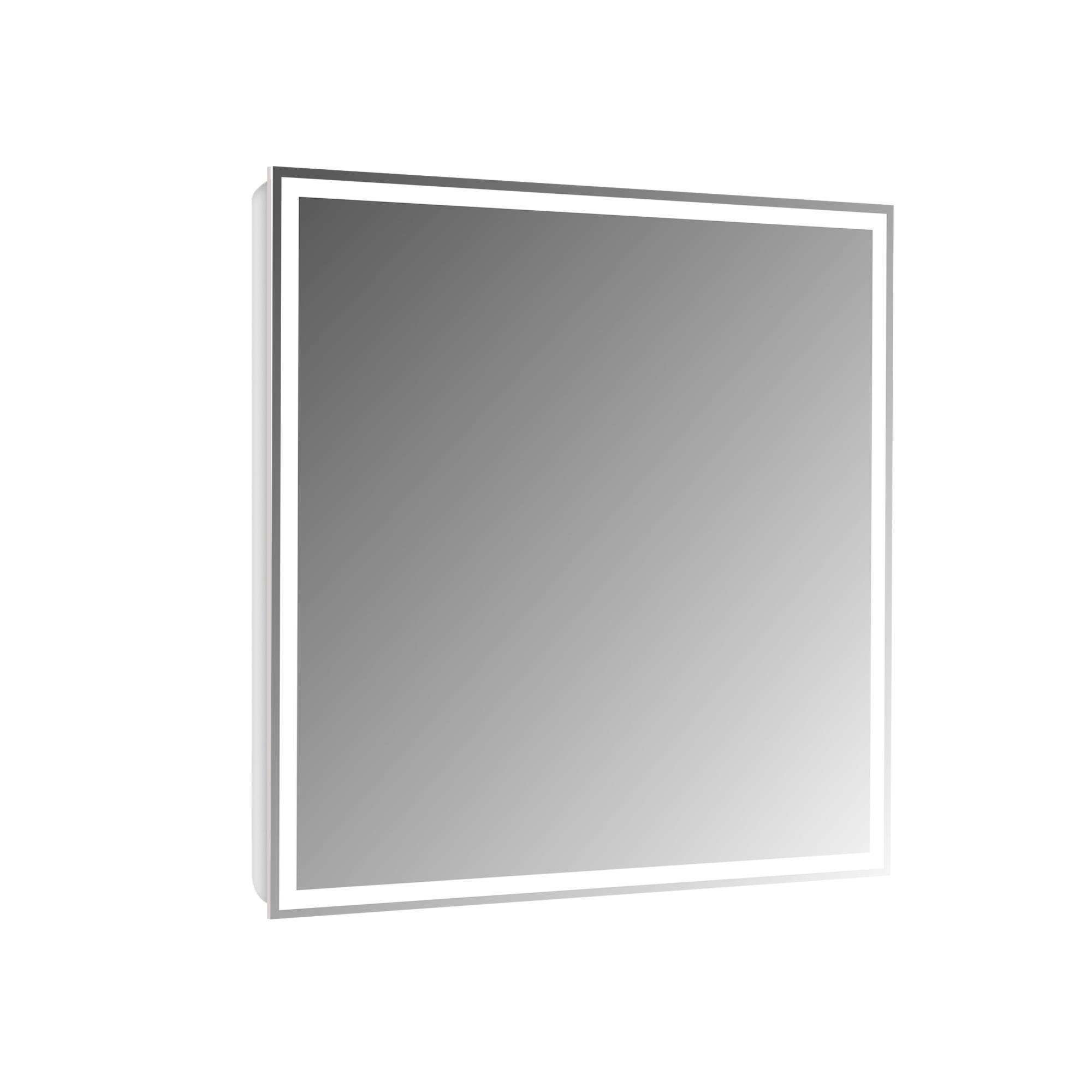 Зеркало с встроенным светильником и кнопочным выключателем SPC-GRT-900-800-LED-BTN, 12W, 220-240V, 900x30x800 - Gidratop.ru изображение
