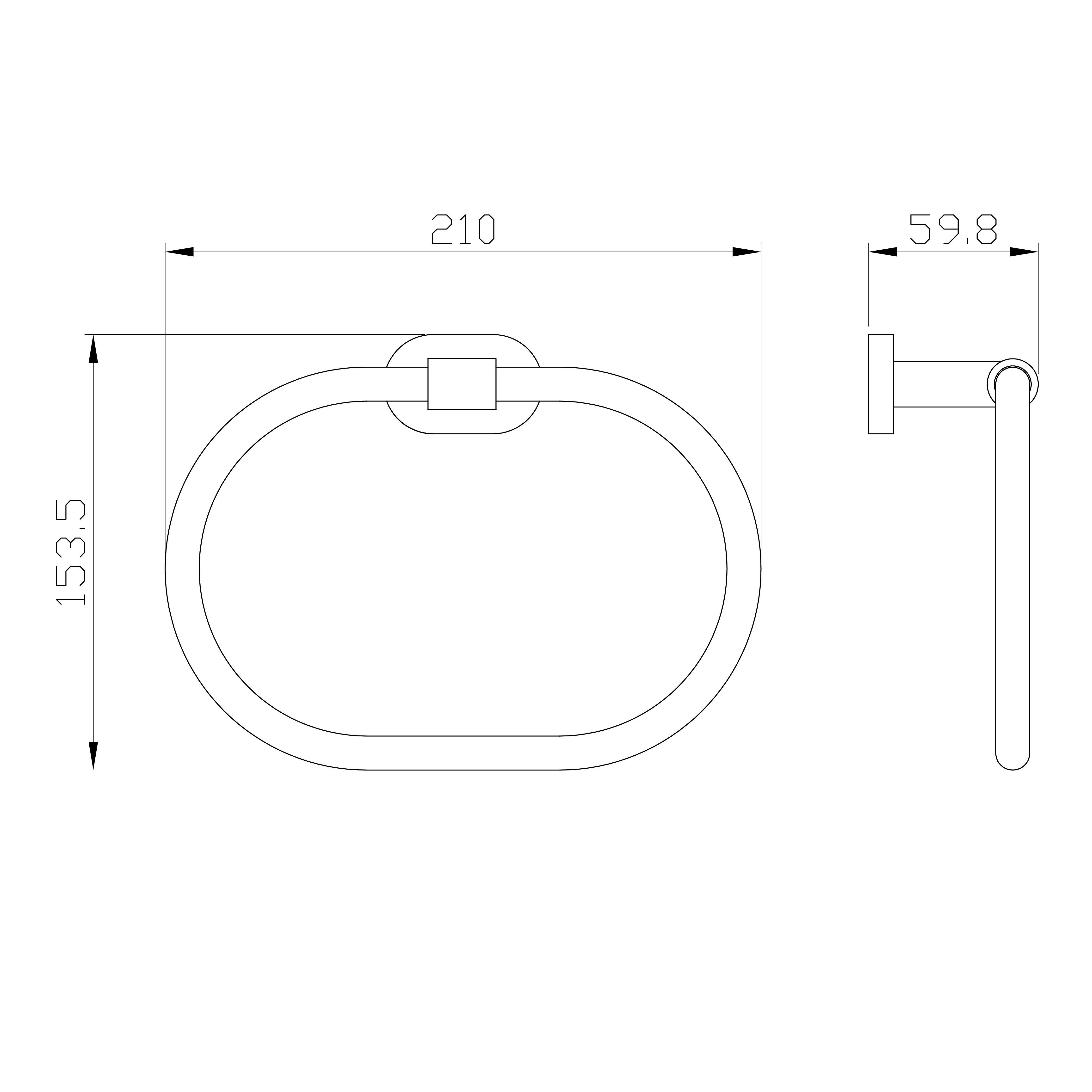 Кольцо для полотенец WONZON & WOGHAND FIRST, Хром (WW-8423) - Gidratop.ru изображение