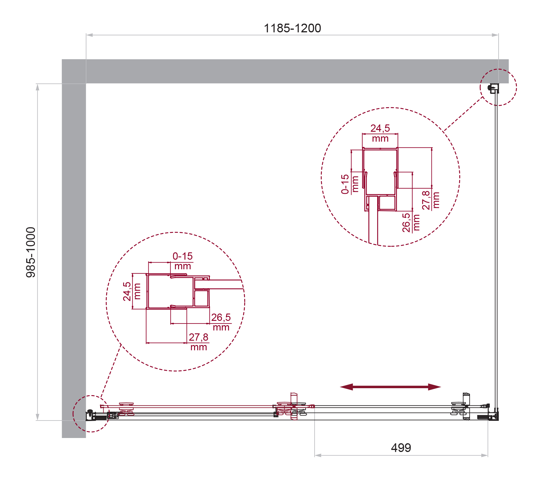 Душевой уголок BelBagno LUCE-AH-1-120/100-C-Cr - Gidratop.ru изображение
