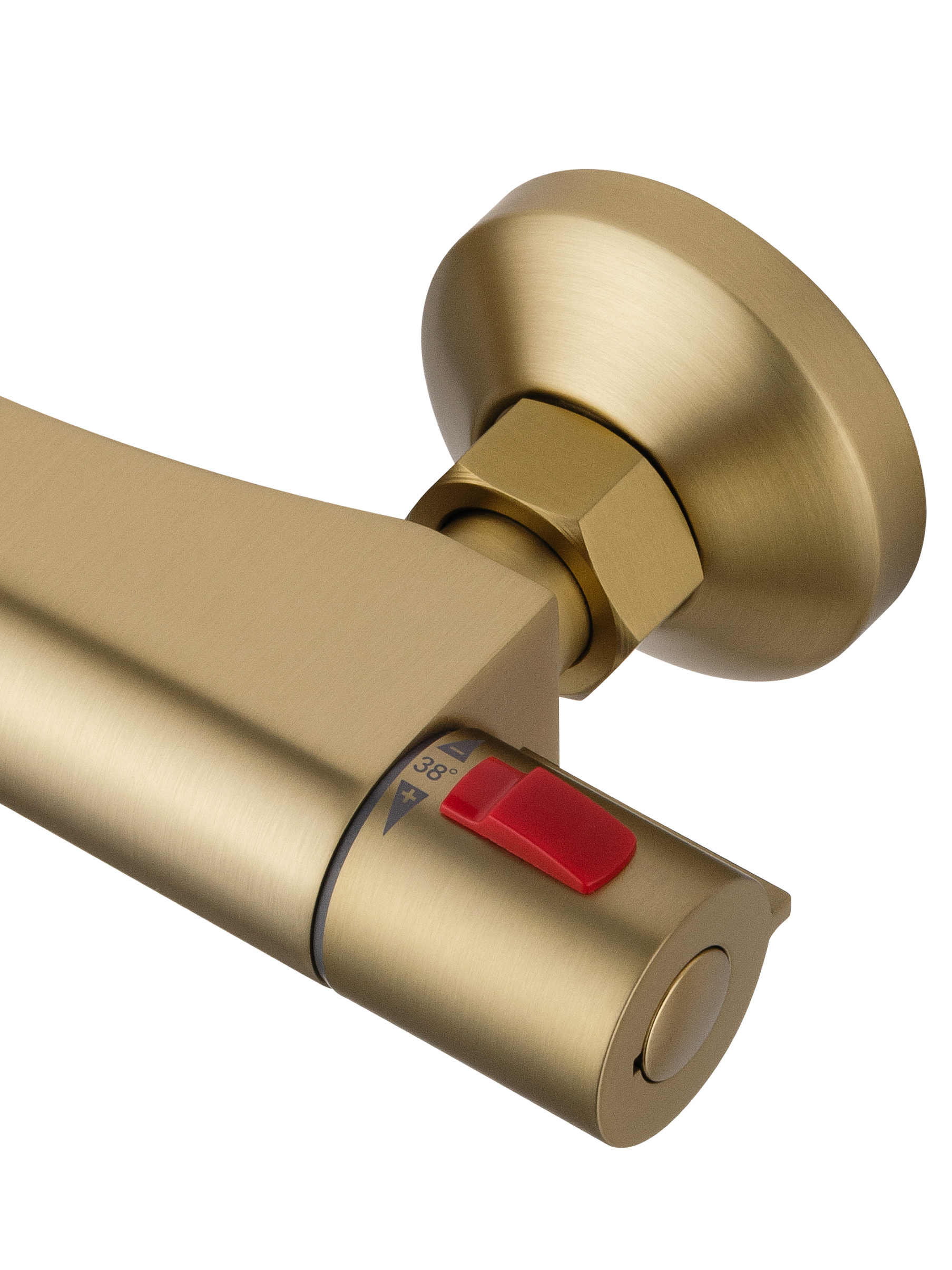 Смеситель для душа с термостатом WONZON & WOGHAND INN 5, Брашированное золото (WW-B2005-A-BG) - Gidratop.ru изображение