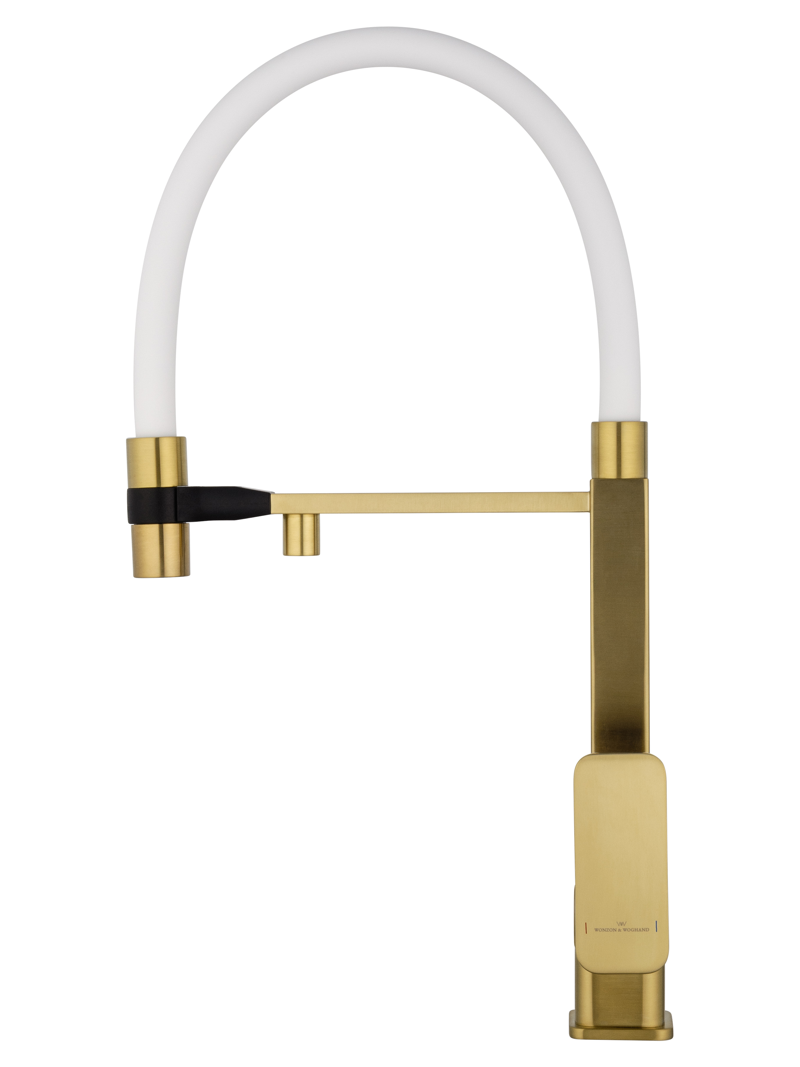 Смеситель для кухни с гибким изливом и подключением фильтра WONZON & WOGHAND, Брашированное золото (WW-88458012-BG（MW)) - Gidratop.ru изображение