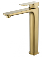 Смеситель для раковины высокий WONZON & WOGHAND EDGE, Брашированное золото (WW-88239003- BG)