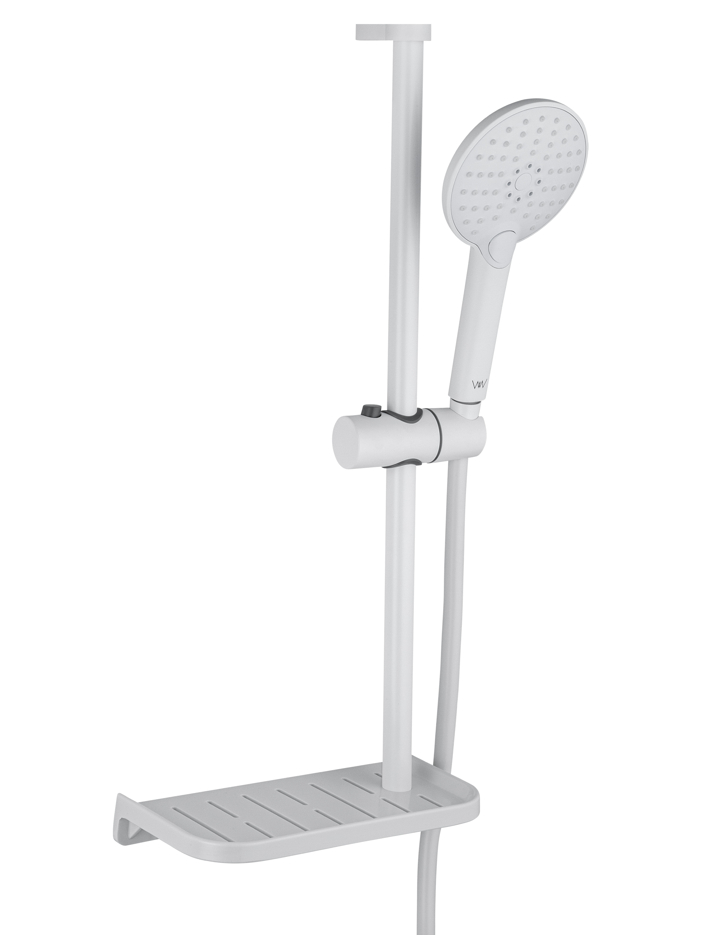 Смеситель для ванны с душевым гарнитуром WONZON & WOGHAND ALFA, Белый матовый (WW-AE3201-MW) - Gidratop.ru изображение