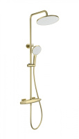 Душевая система с термостатом WONZON & WOGHAND NEO, Брашированное золото (WW-B3035-A1- BG) - Gidratop.ru изображение