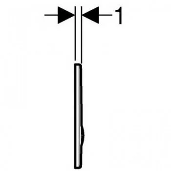 Клавиша Geberit Tango 115.760.DT.1, для одинарного смыва, цвет латунь - Gidratop.ru изображение