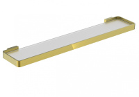 Стеклянная полка для ванной WONZON & WOGHAND LOTTE, Брашированное золото (WW-8327A-BG) - Gidratop.ru изображение
