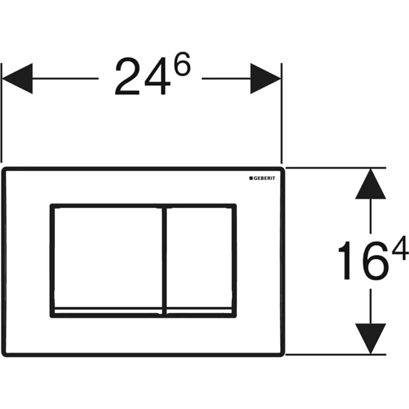 Клавиша смыва Geberit Delta 115.137.11.1 30, альпийский белый - Gidratop.ru изображение